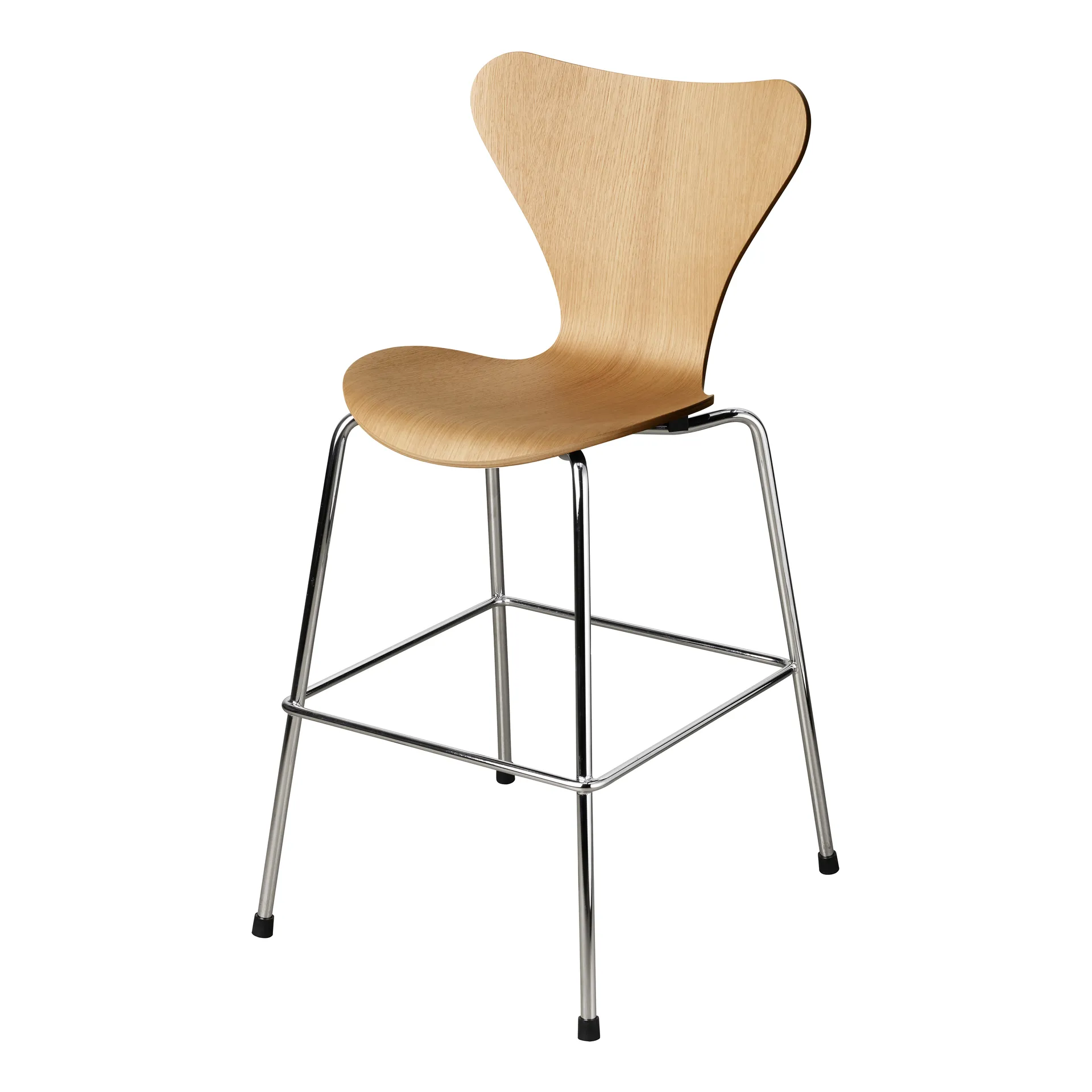 Cadeira 3177 Series 7 Junior cromada, Lacquered oak veneer Fritz Hansen