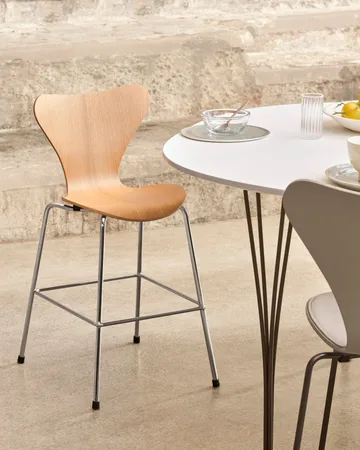 Cadeira 3177 Series 7 Junior cromada - Lacquered oak veneer - Fritz Hansen