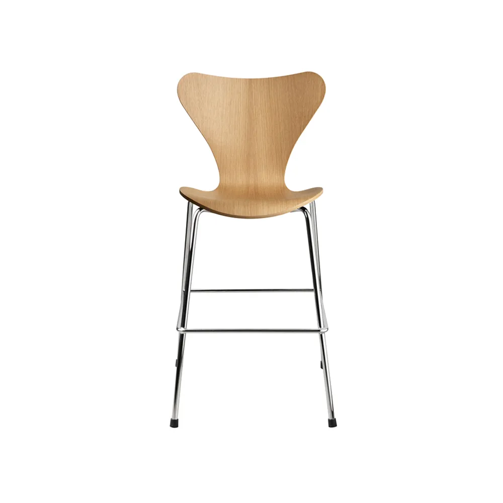 Cadeira 3177 Series 7 Junior cromada, Lacquered oak veneer Fritz Hansen