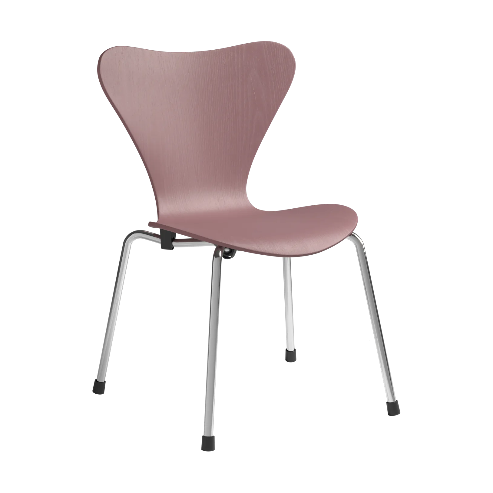 Cadeira de criança 3177 Series 7, Wild rose cinza pintada-cromo Fritz Hansen
