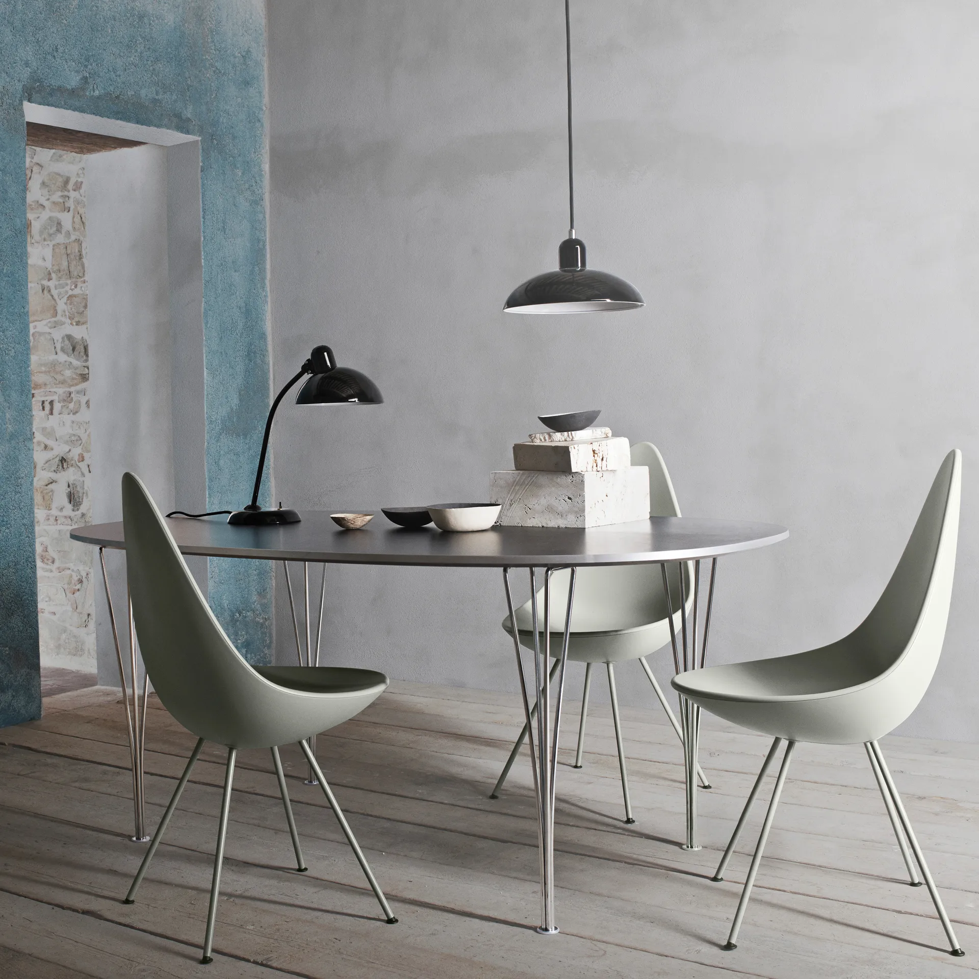 Candeeiro de mesa Kaiser Idell 6556-T, Preto Fritz Hansen
