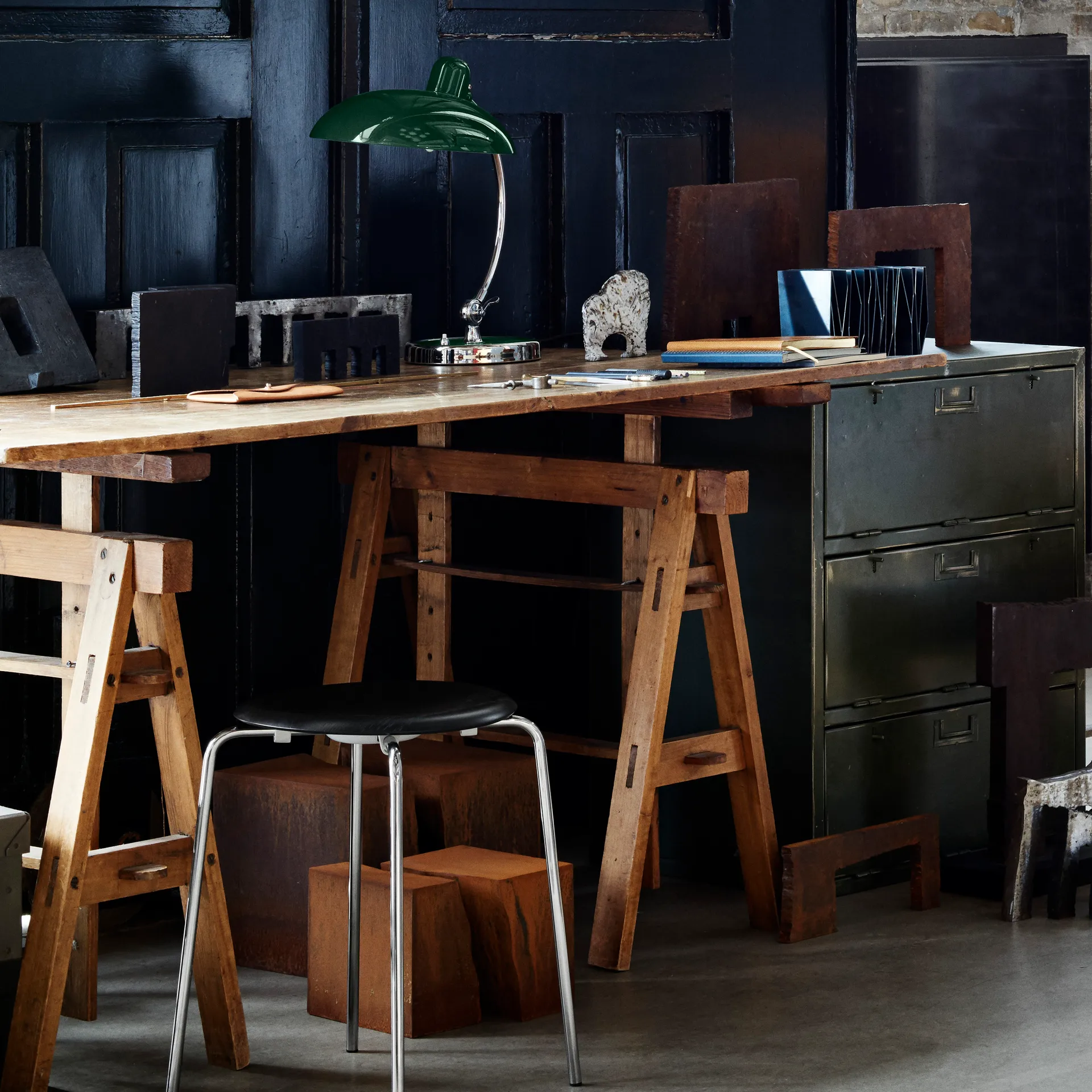 Candeeiro de mesa Kaiser Idell 6631-T Luxus, Dark green Fritz Hansen