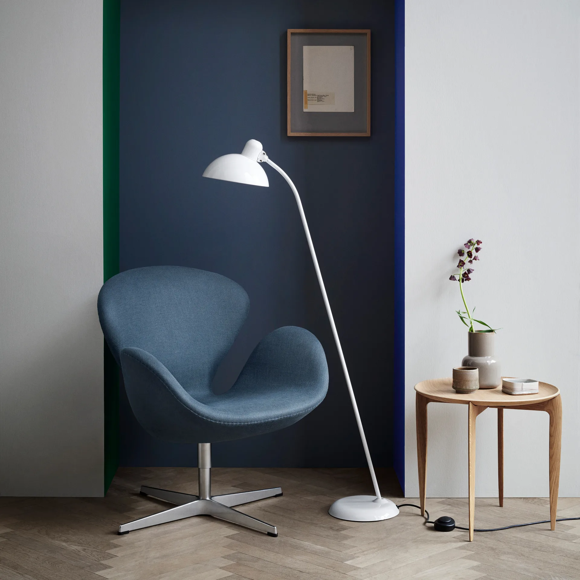 Candeeiro de pé Kaiser Idell 6556-F Luxus, Branco Fritz Hansen