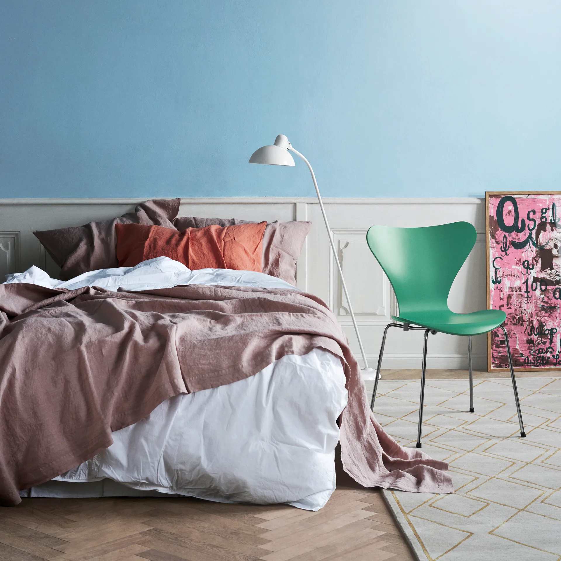 Candeeiro de pé Kaiser Idell 6556-F Luxus, Branco Fritz Hansen