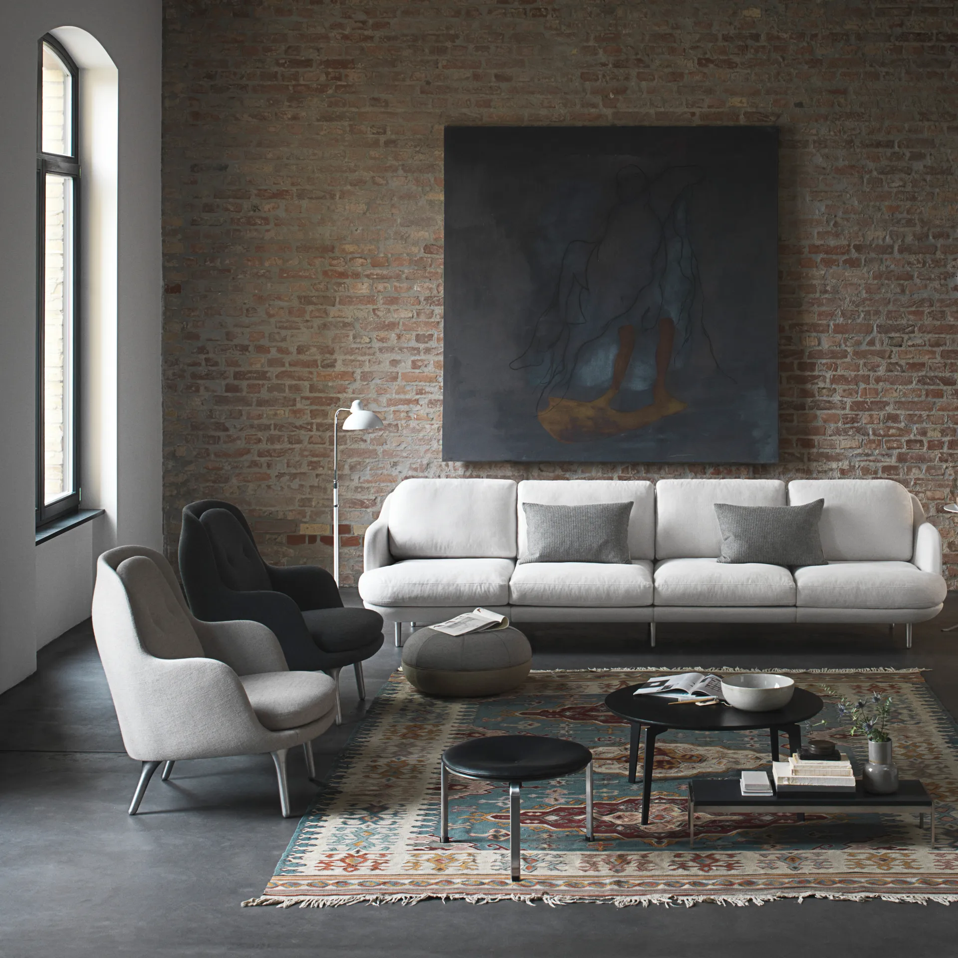 Candeeiro de pé Kaiser Idell 6580-F Luxus, Branco Fritz Hansen