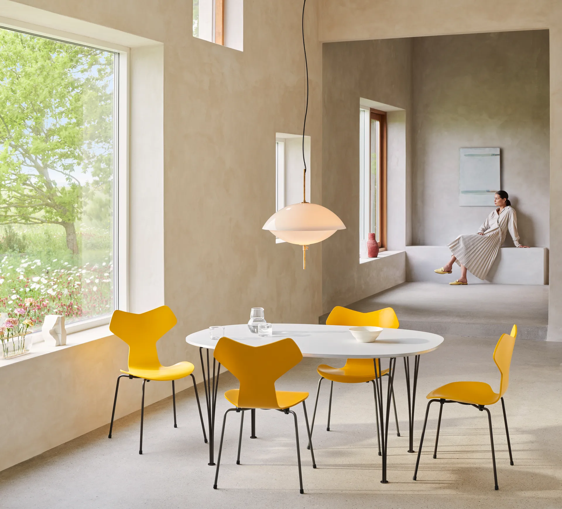 Candeeiro suspenso Clam, Ø44 cm Fritz Hansen