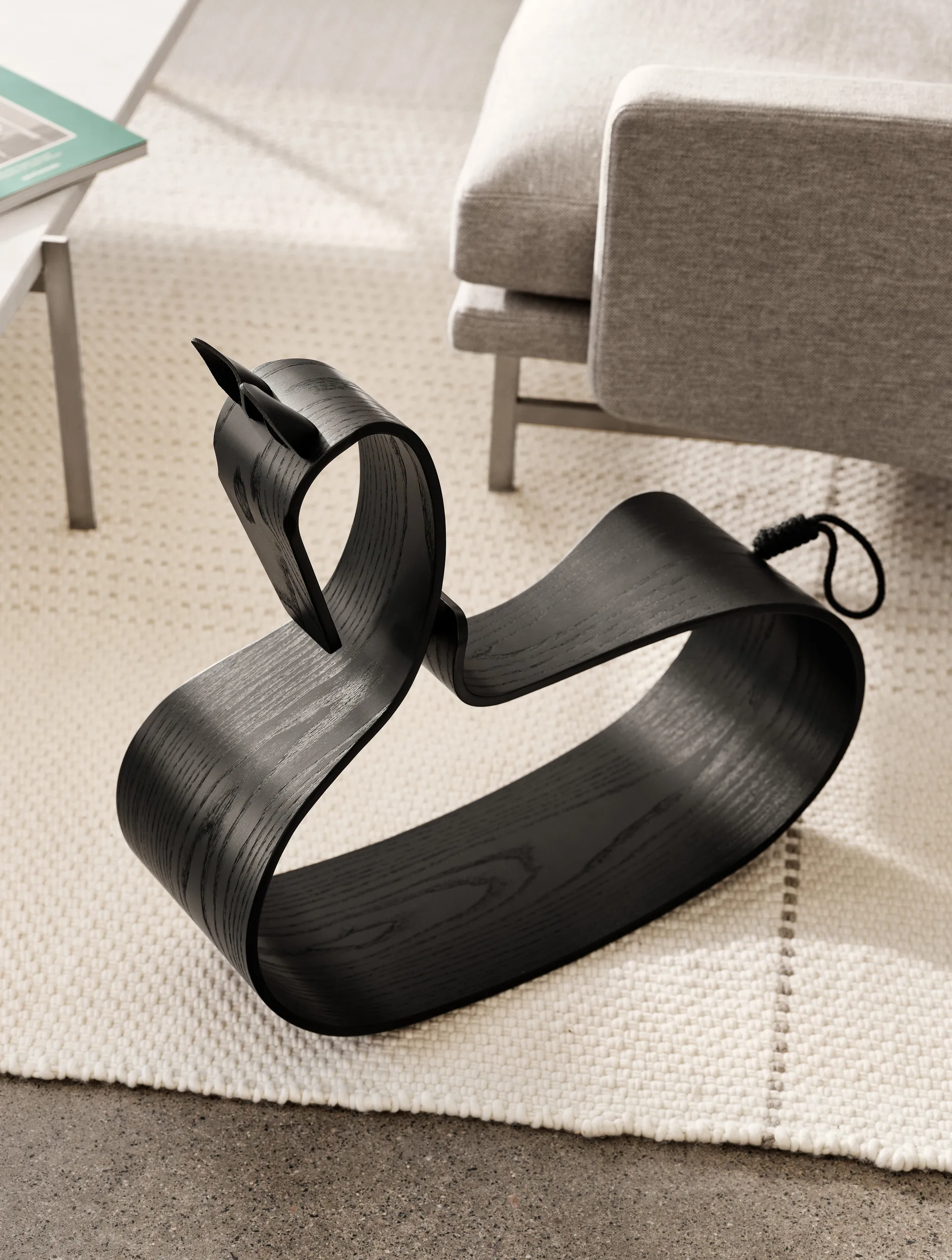 Cavalo de balouço Rocking Horse, Freixo preto Fritz Hansen