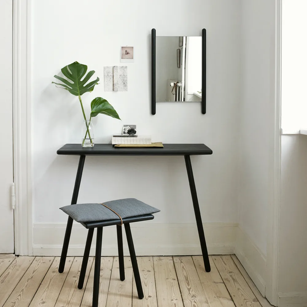 Georg assento baixo, Linho, carvalho não tratado, incl. almofada em linho Fritz Hansen