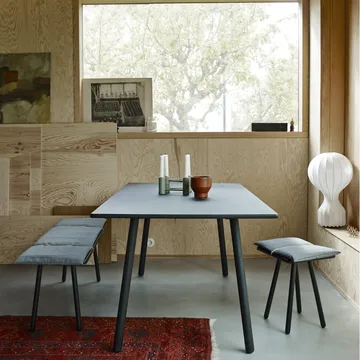 Georg banco - Carvalho lacado a preto - Fritz Hansen