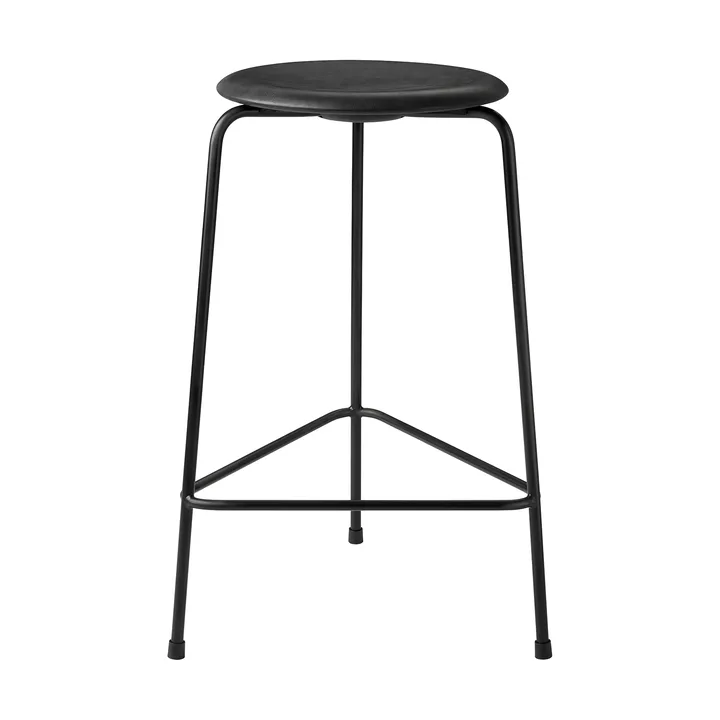 High Dot counter stool 3 pernas - Essential black-matt black - Fritz Hansen