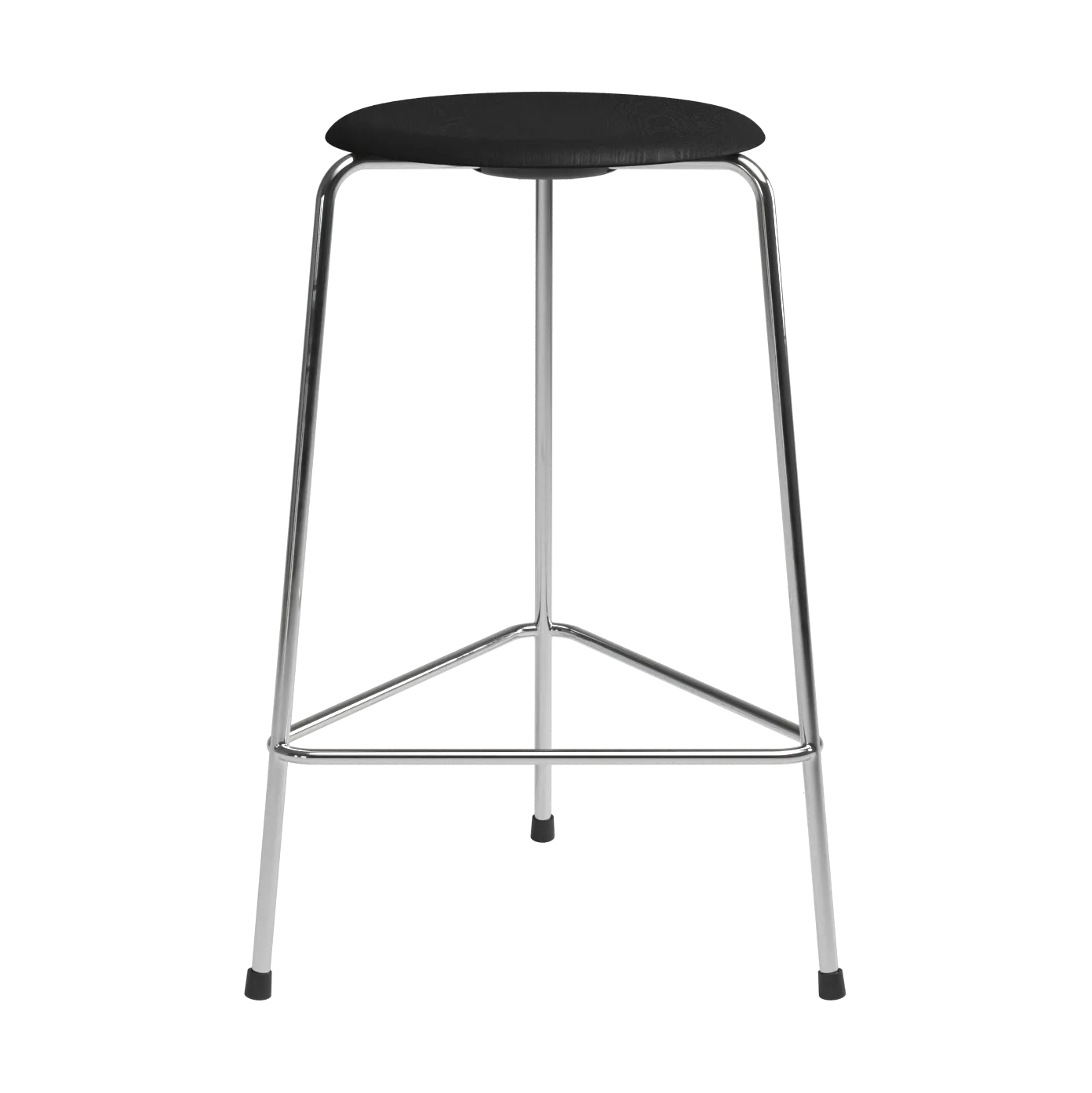 High Dot counter stool 3 pernas, Freixo preto-cromo Fritz Hansen
