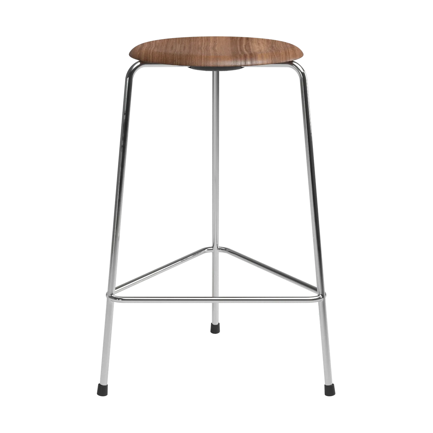 High Dot counter stool 3 pernas, Nogueira-cromo Fritz Hansen
