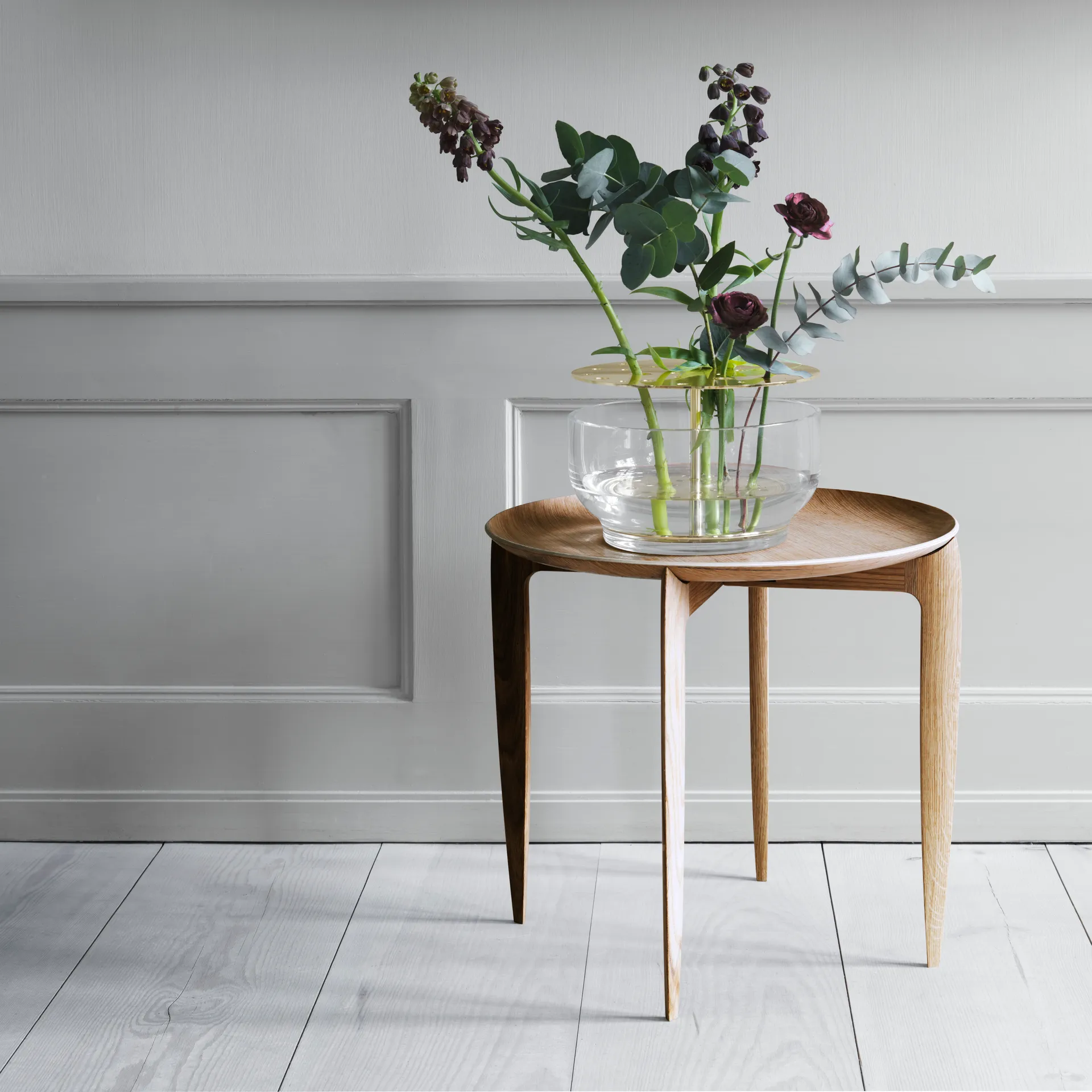 Tabuleiro de mesa dobrável Ø 45 cm, Carvalho Fritz Hansen