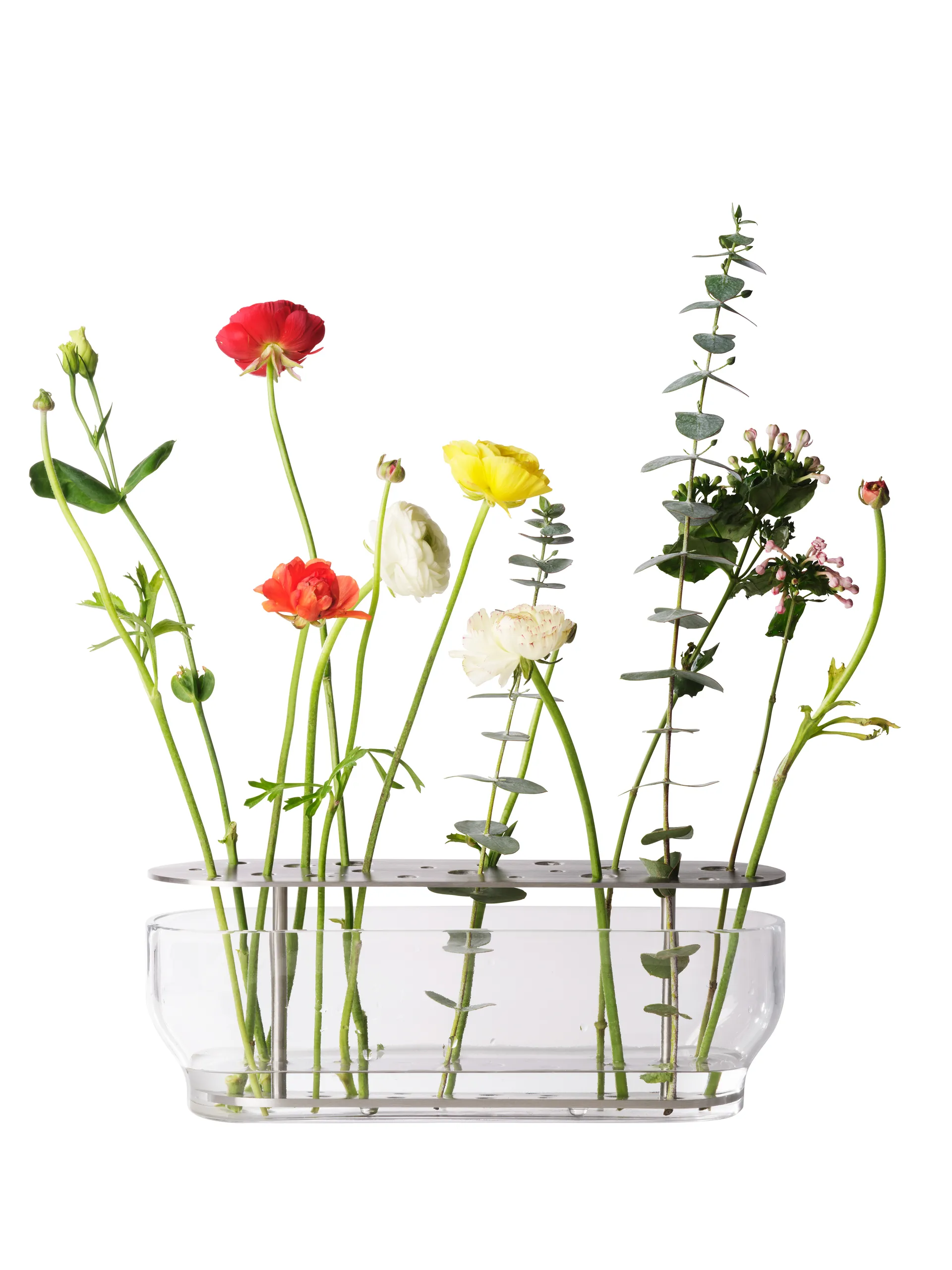 Vaso de aço inoxidável Ikebana, Longo Fritz Hansen