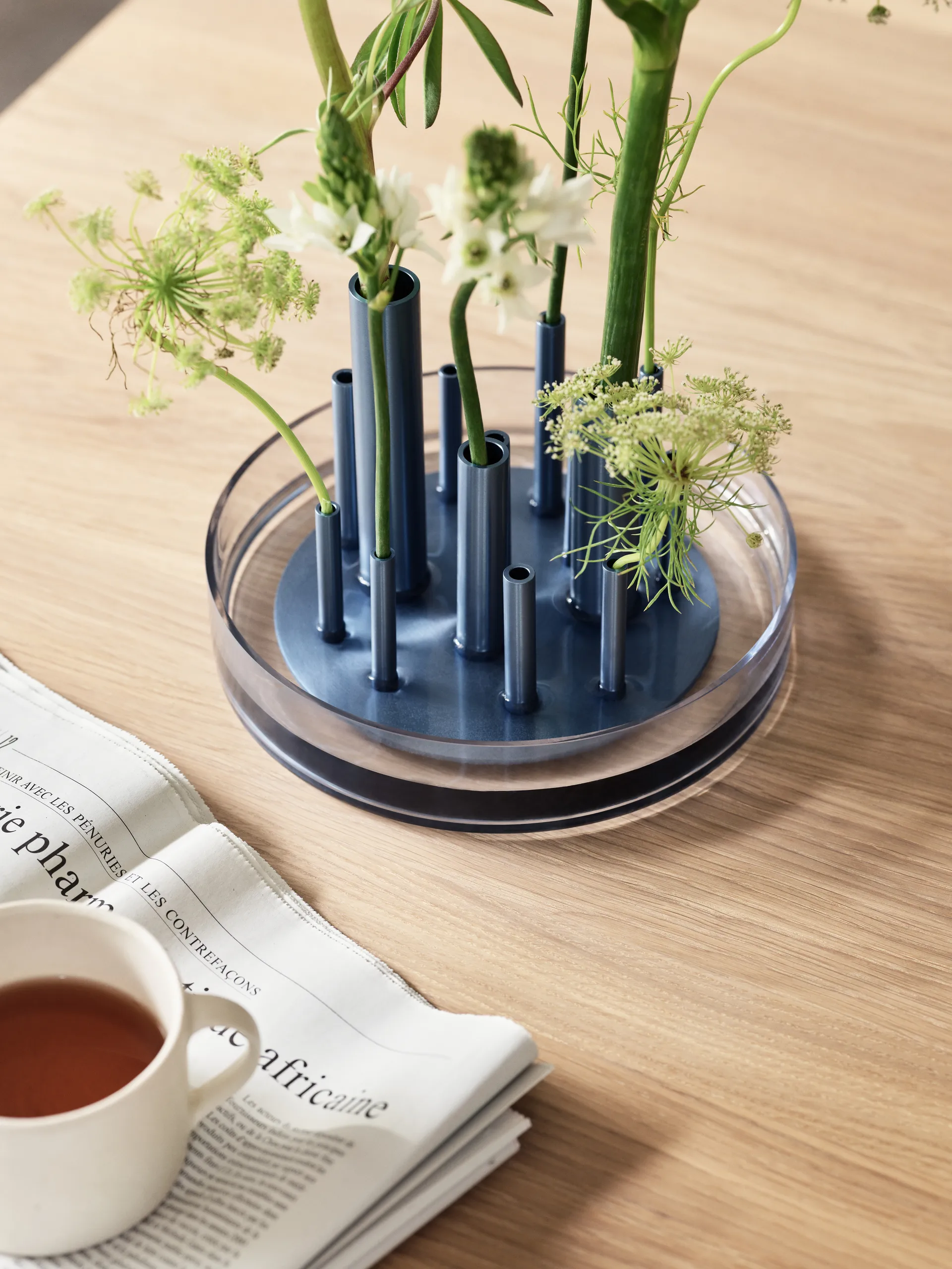 Vaso Ikeru low, Dusk blue Fritz Hansen