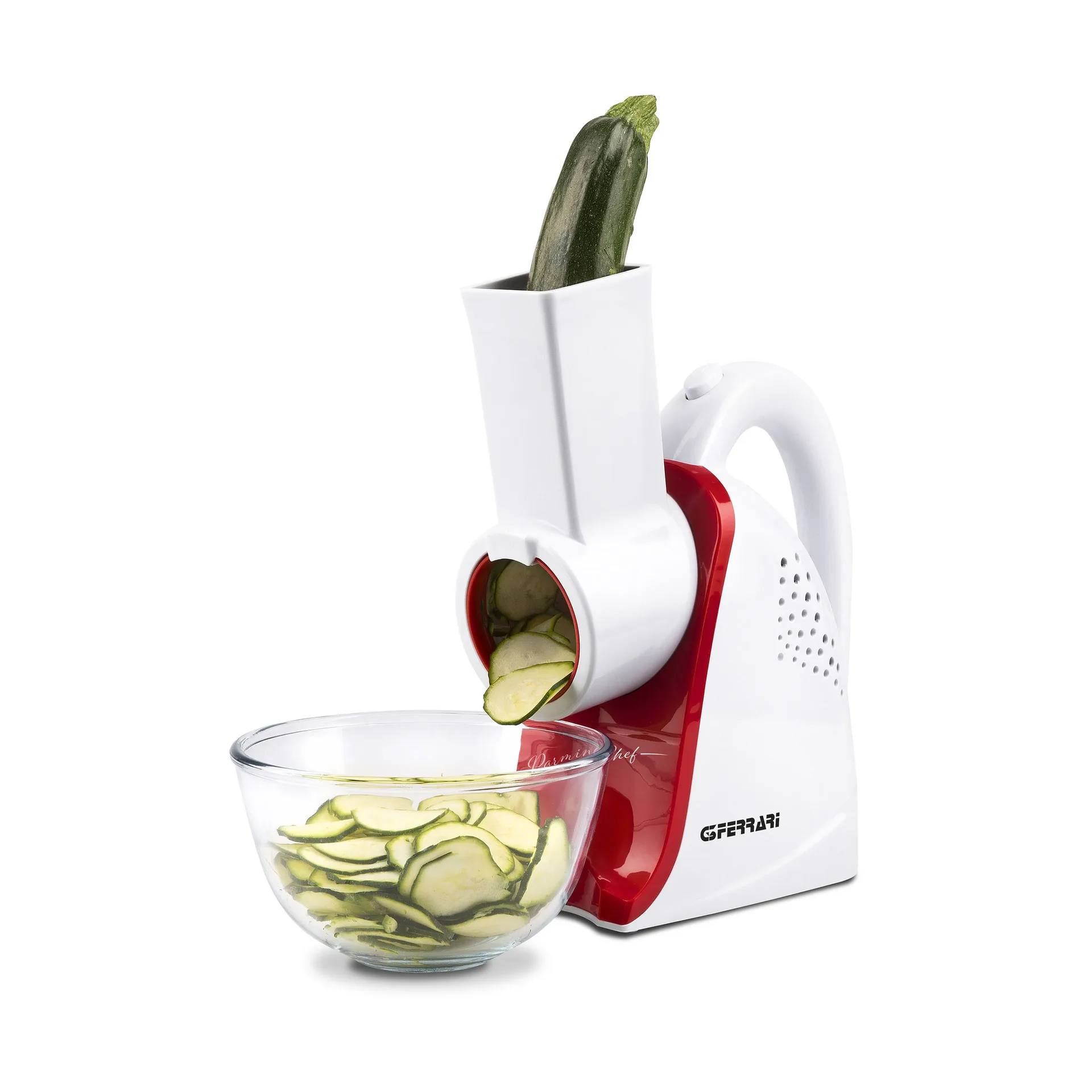 Ralador de queijo Parmino Chef 31,7 cm, Branco-vermelho G3 Ferrari