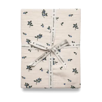 Blueberry Muslin lençol com elástico - 70x140x20 cm - Garbo&Friends