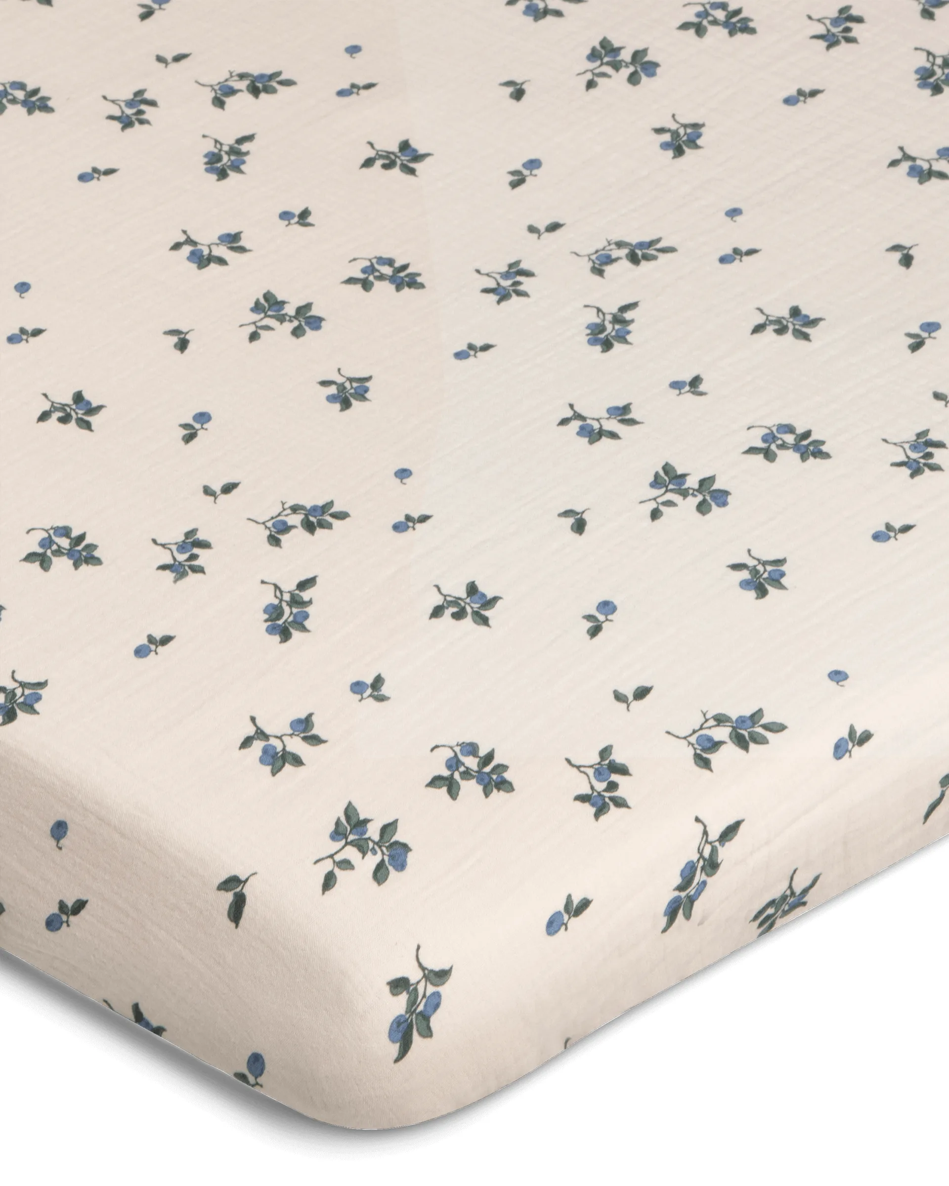 Blueberry Muslin lençol com elástico, 70x140x20 cm Garbo&Friends