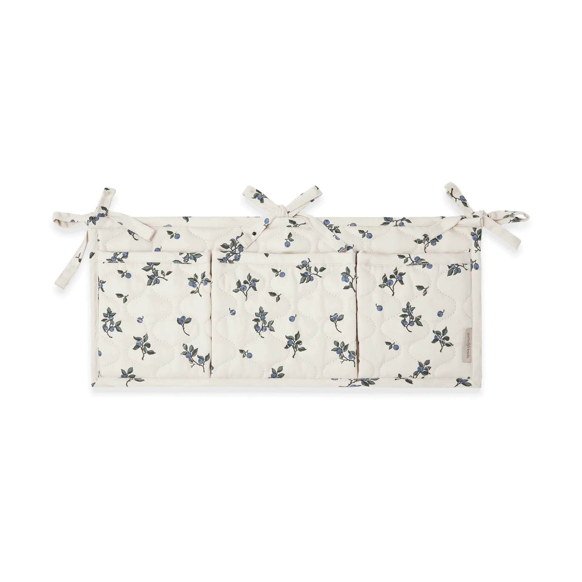 Bolso de cama acolchoado em cetim Blueberry, 18x43 cm Garbo&Friends