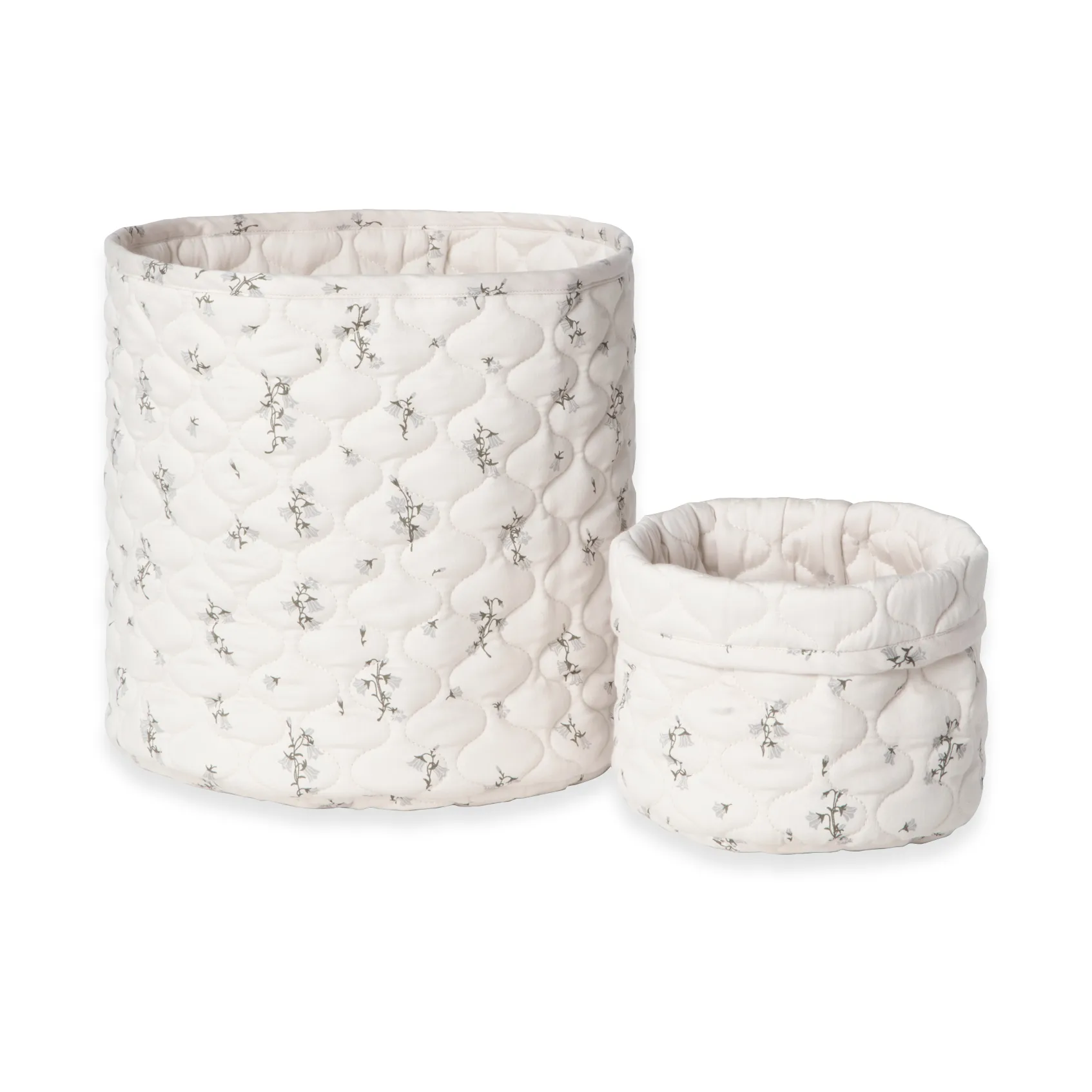 Conj. 2 cestos acolchoados em cetim Bluebell, 20xØ20 cm + 30xØ30 cm Garbo&Friends