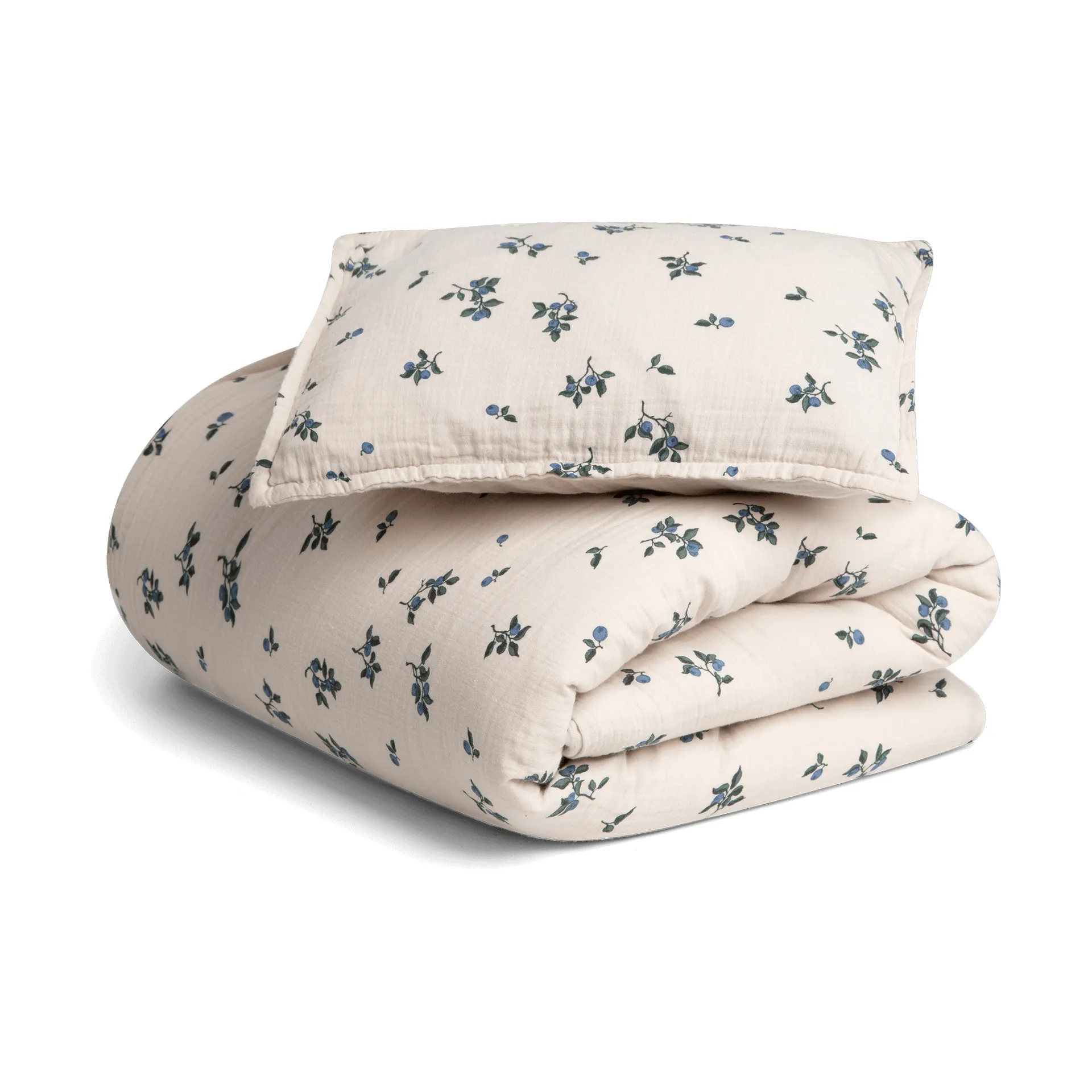 Conjunto de cama Blueberry Muslin baby, 70x100 cm/40x45 cm Garbo&Friends