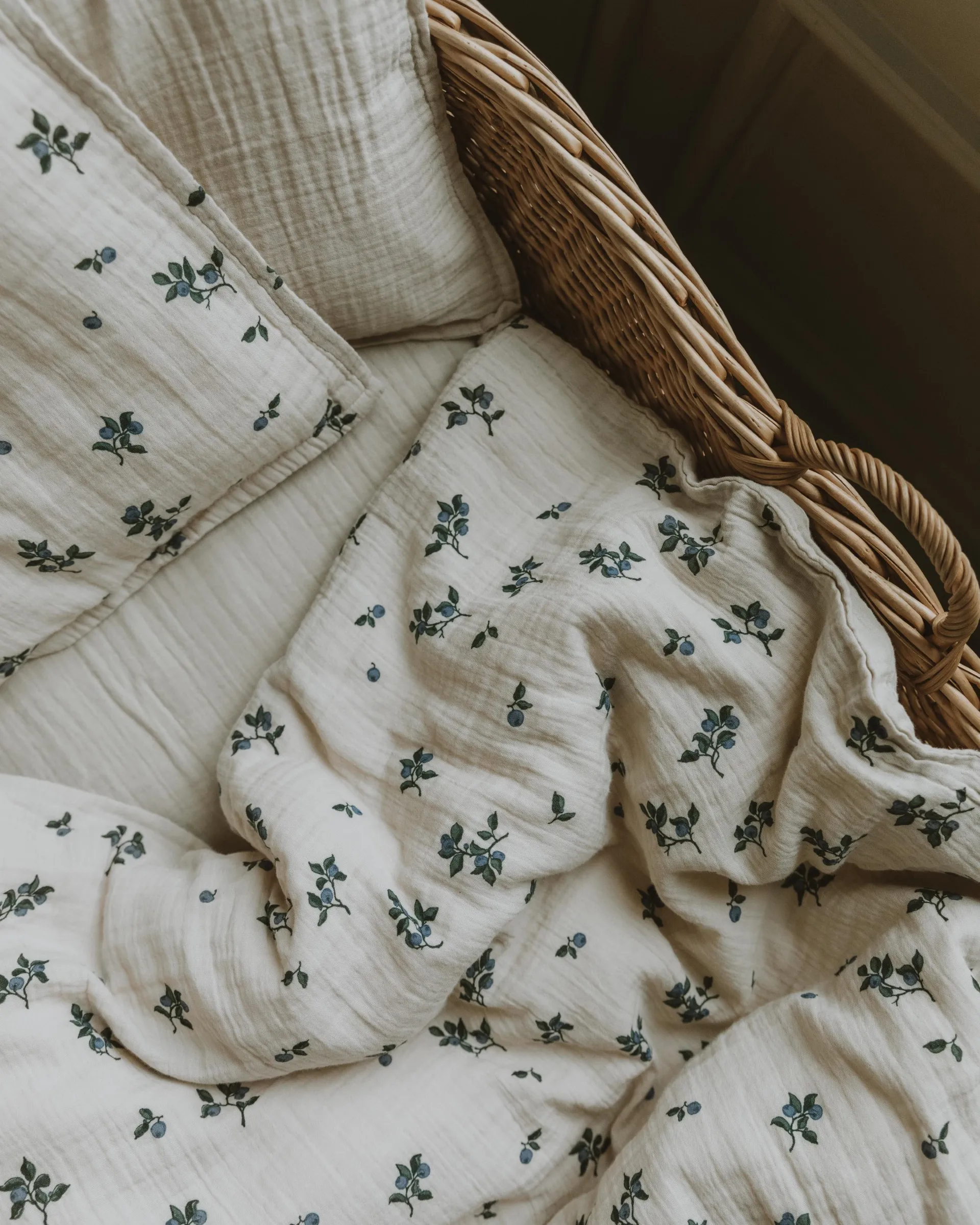 Conjunto de cama Blueberry Muslin baby, 70x100 cm/40x45 cm Garbo&Friends