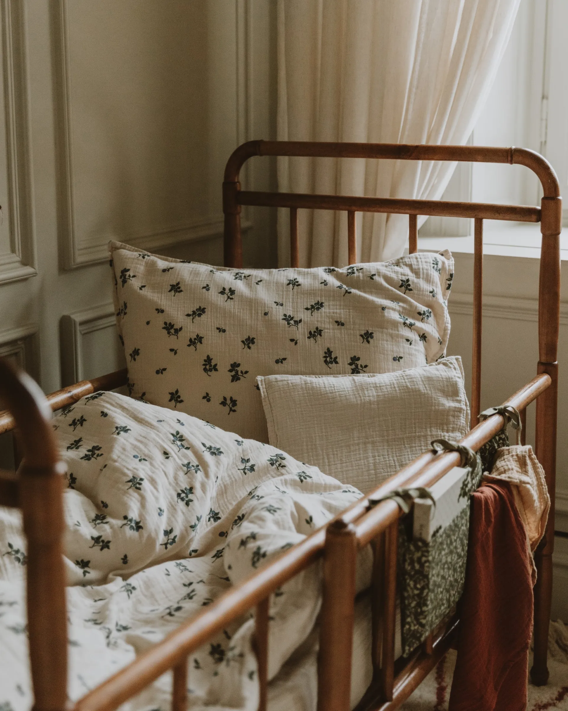 Conjunto de cama Blueberry Muslin junior, 100x140 cm/40x60 cm Garbo&Friends