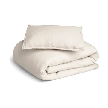 Conjunto de cama Eggshell Muslin junior - 100x130 cm/35x55 cm - Garbo&Friends