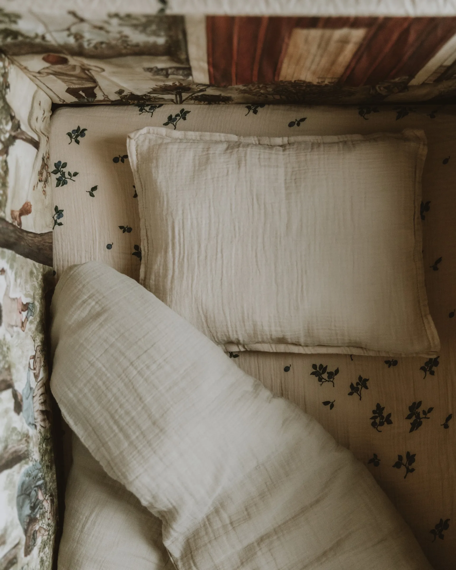 Conjunto de cama Eggshell Muslin junior, 100x130 cm/35x55 cm Garbo&Friends