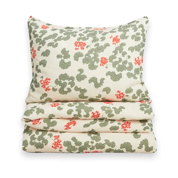Conjunto de cama Pelargonium Muslin, 150x210 cm/50x60 cm Garbo&Friends