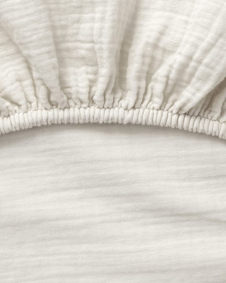 Eggshell Muslin lençol com elástico - 140x200x30 cm - Garbo&Friends
