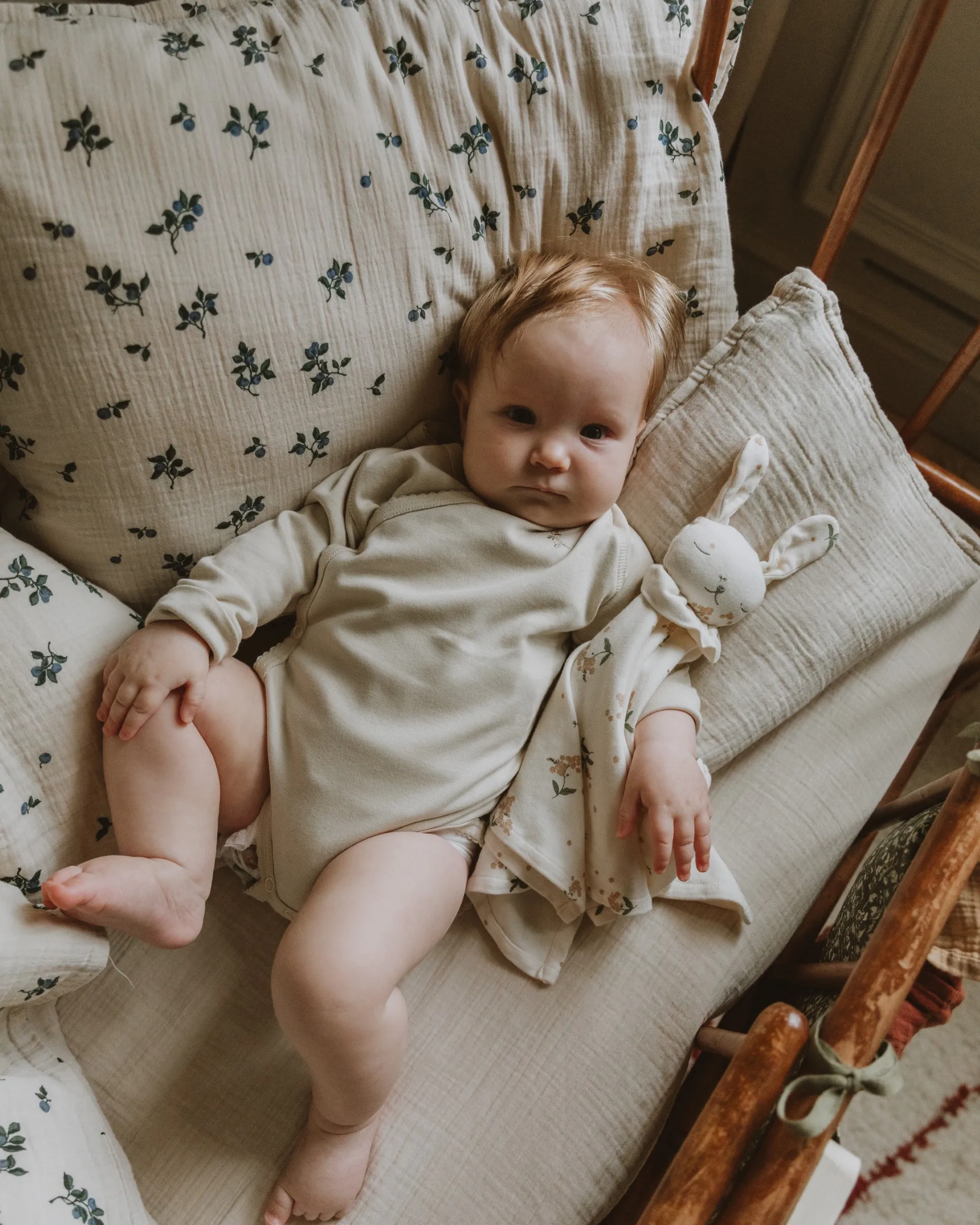 Eggshell Muslin lençol com elástico, 70x140x20 cm Garbo&Friends