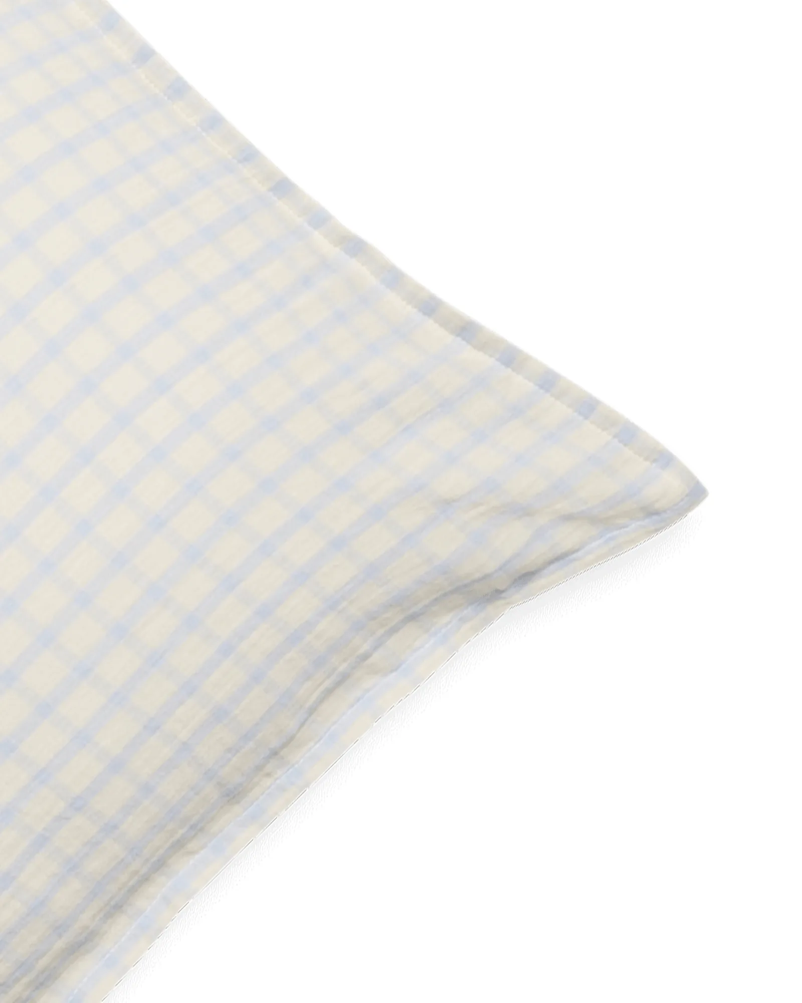 Gingham Sky Blue Muslin fronha, Sky 80x80 cm Garbo&Friends