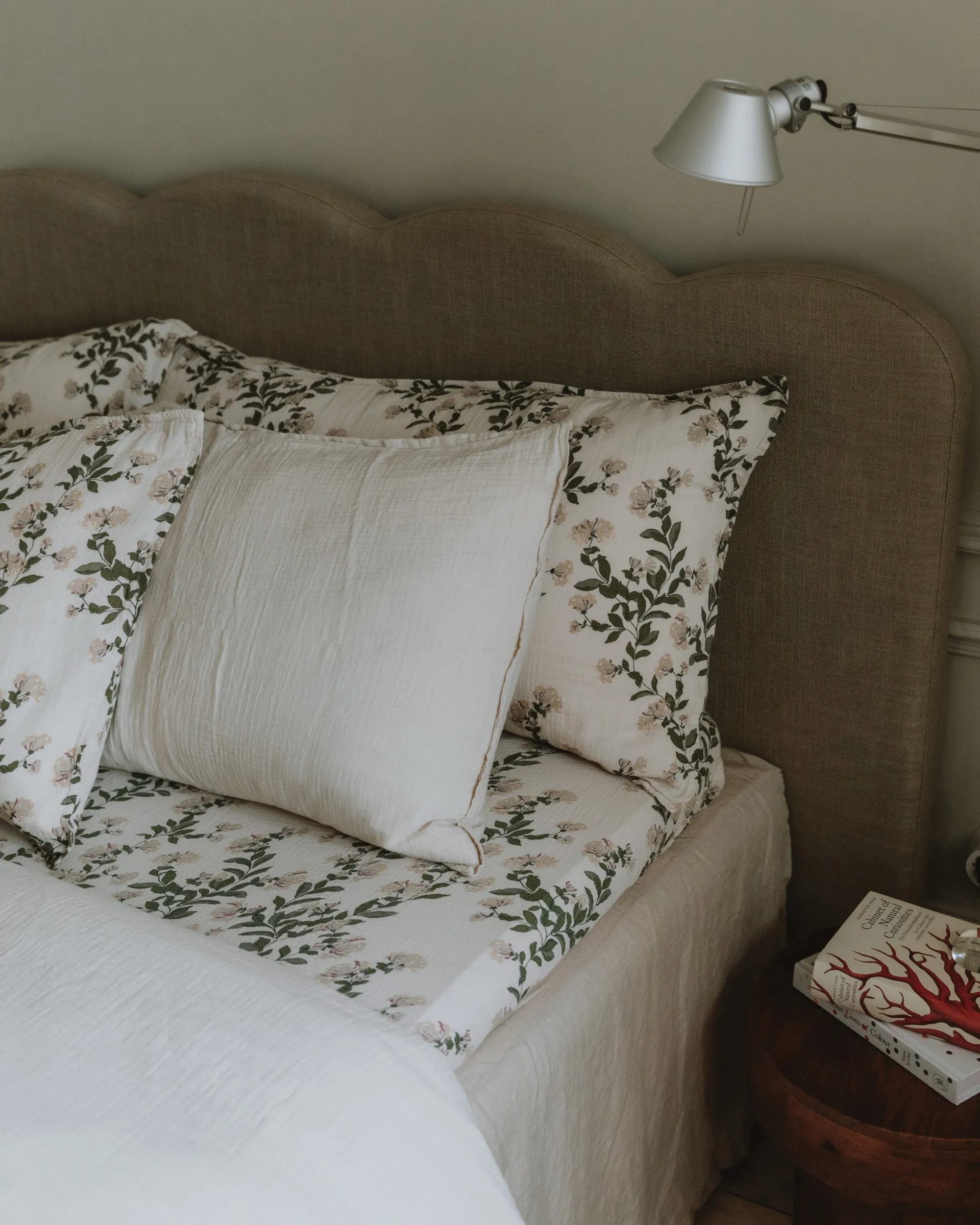 Honeysuckle Muslin lençol com elástico, 160x200x30 cm Garbo&Friends