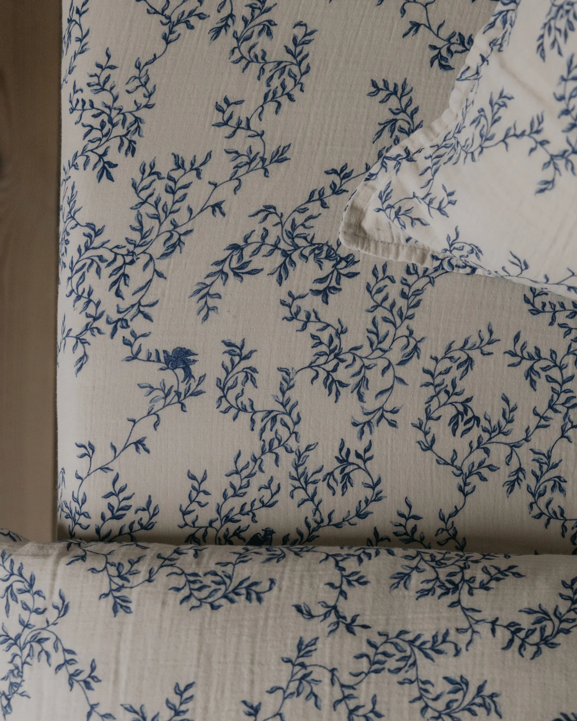 Jardim Muslin lençol com elástico, 60x120x20 cm Garbo&Friends