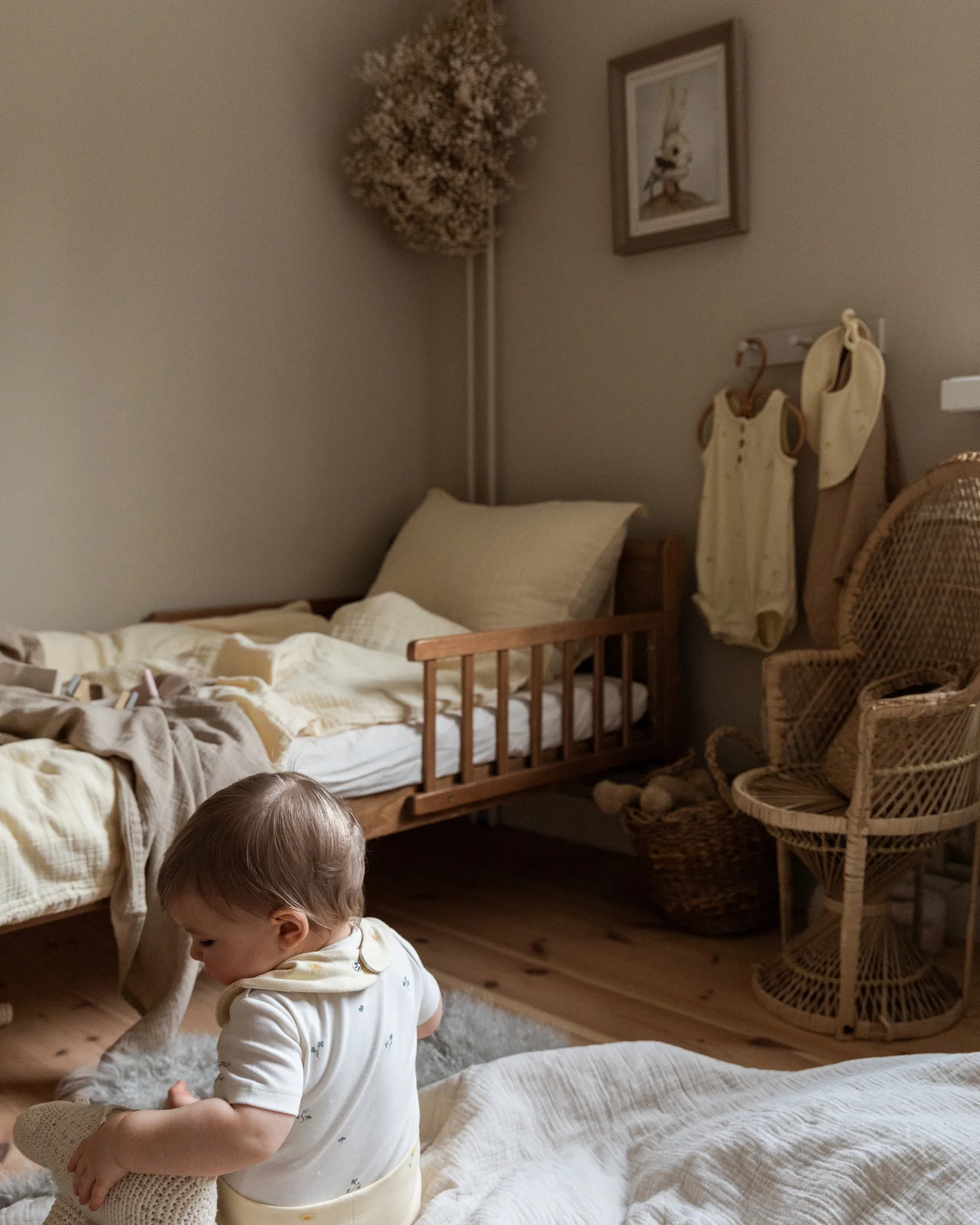 Manta acolchoada Eggshell Muslin, 100x140 cm Garbo&Friends