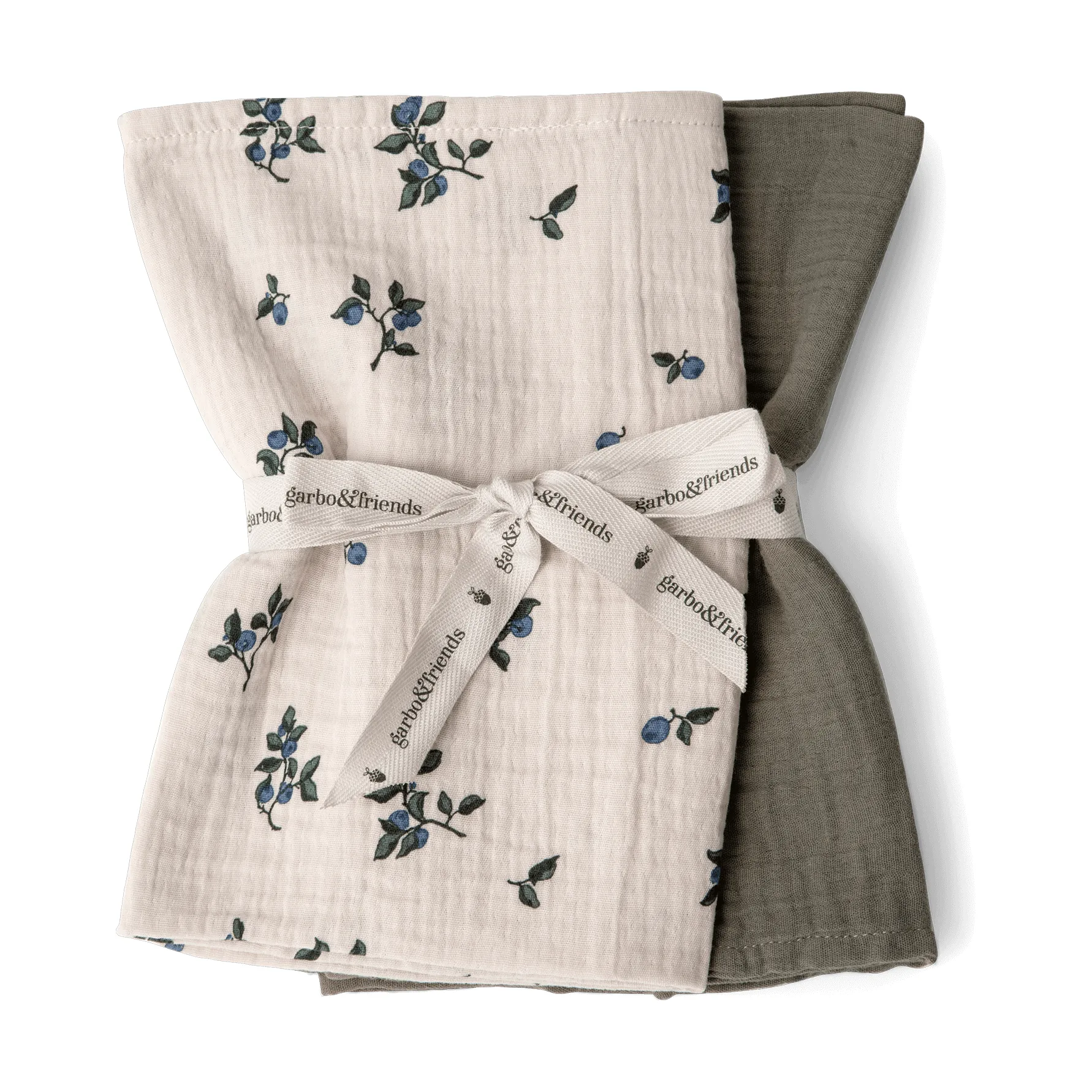 Manta pequena Blueberry Muslin 2 peças, 60x60 cm Garbo&Friends