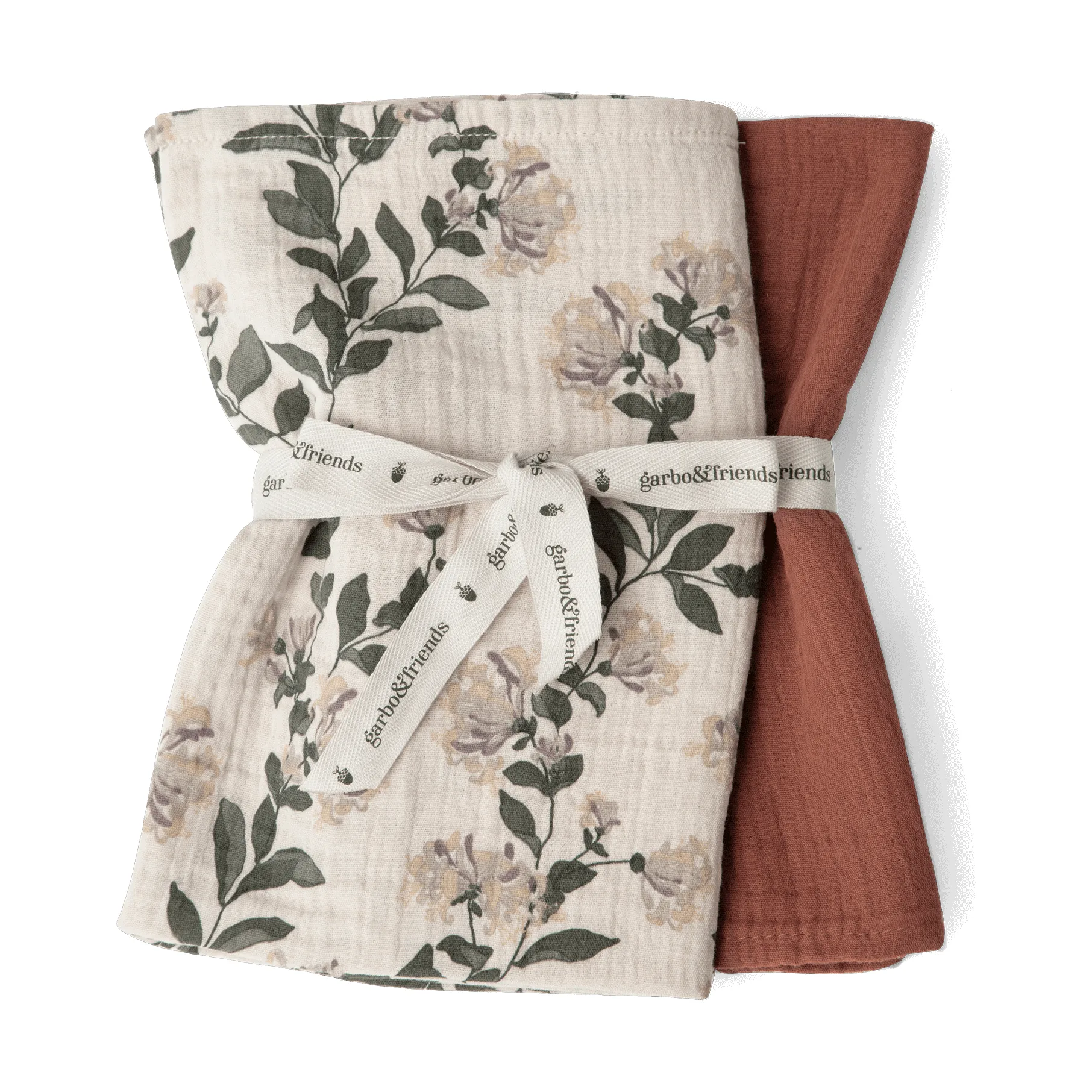 Manta pequena Honeysuckle Muslin 2 peças, 60x60 cm Garbo&Friends