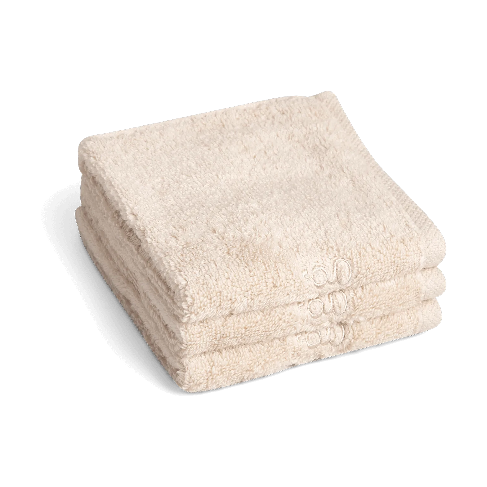 Pano de rosto Sand Terry conjunto de 3, 30x30 cm Garbo&Friends