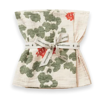 Pelargonium Muslin manta pequena 2 peças - 60x60 cm - Garbo&Friends