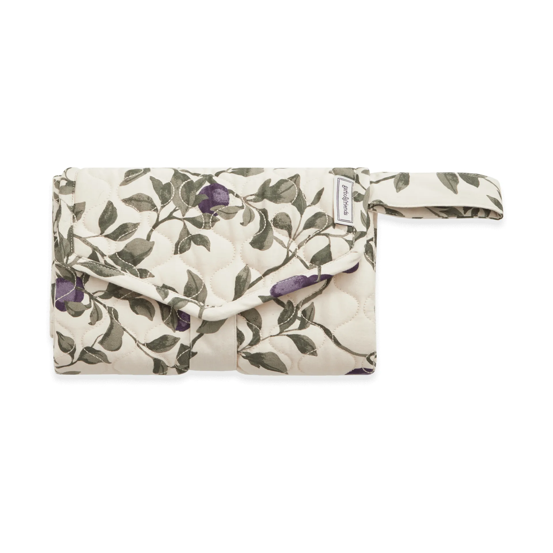 Plum satin acolchoado change to go, trocador portátil, 46x80 cm Garbo&Friends