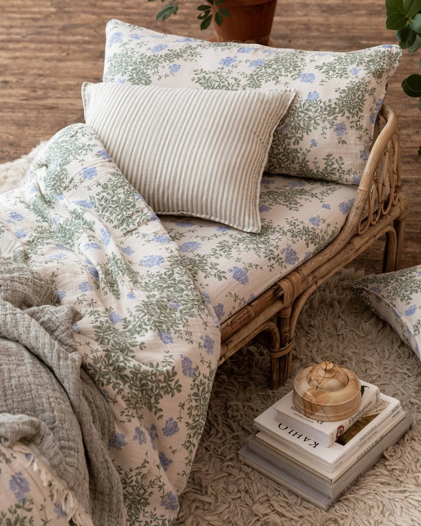 Plumbago Muslin edredão de capa, 135x200 cm Garbo&Friends