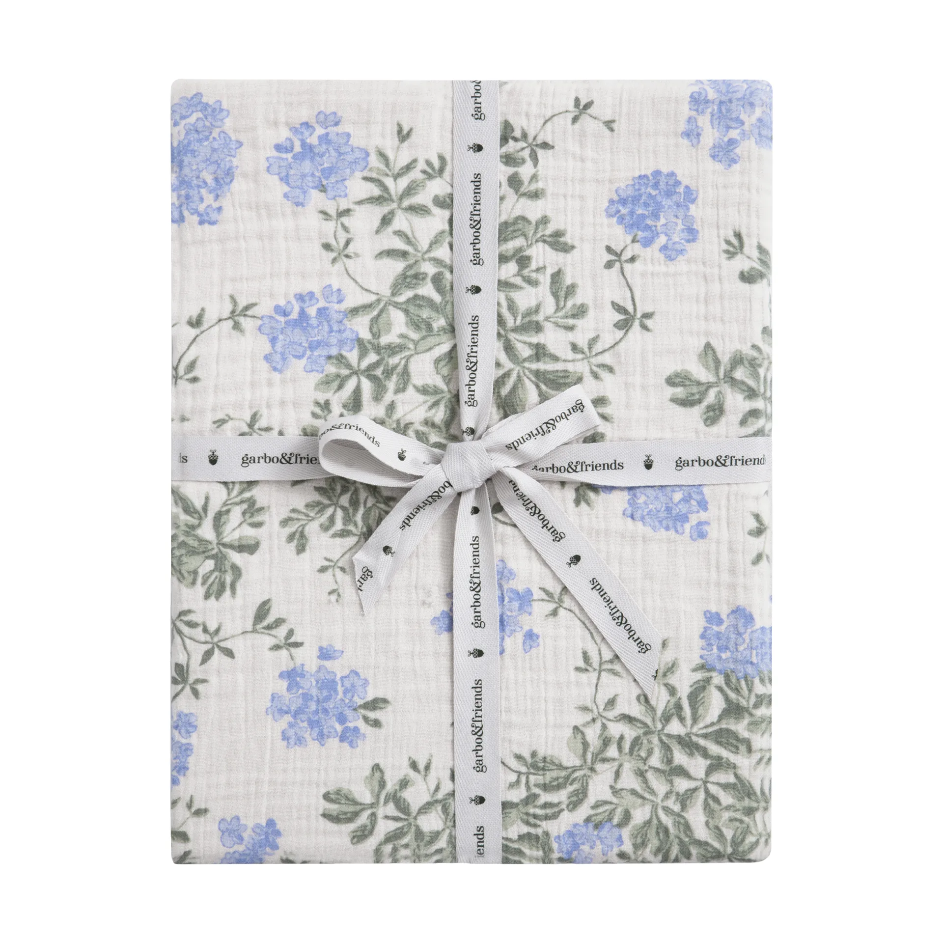 Plumbago Muslin lençol com elástico, 60x120x20 cm Garbo&Friends