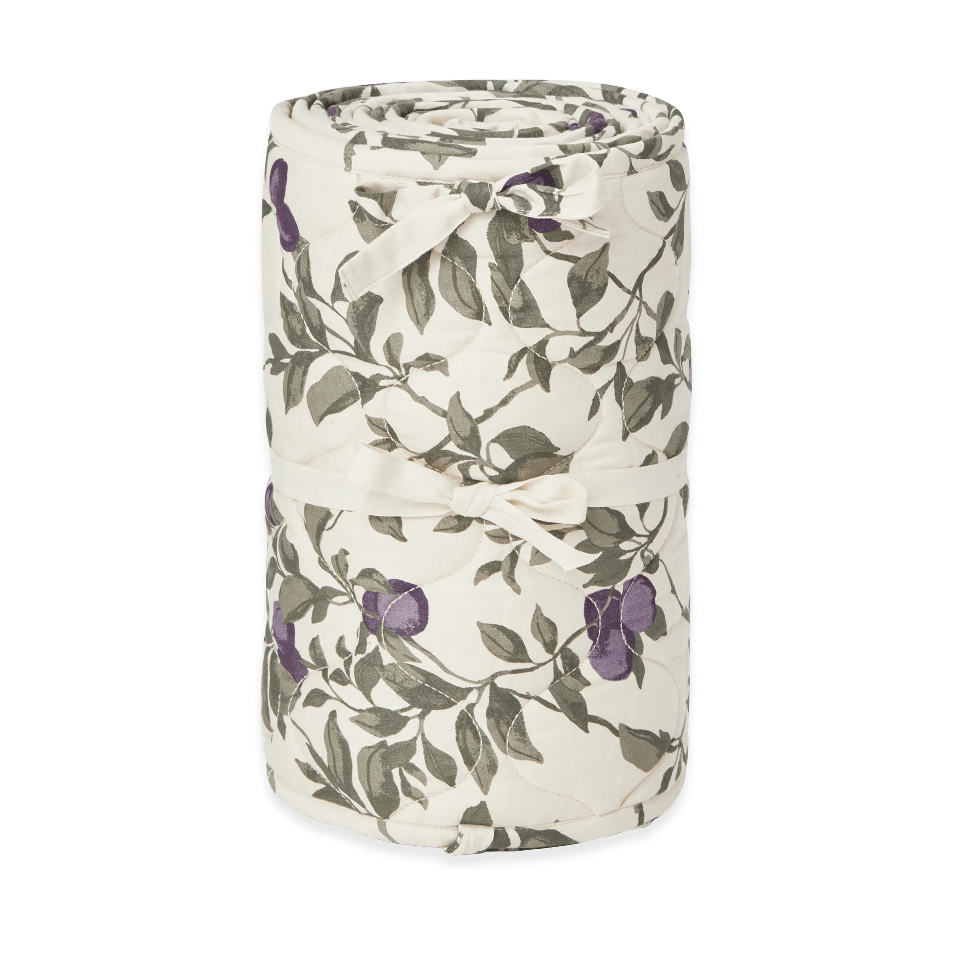 Proteção de berço acolchoada em cetim ameixa, 30x360 cm Garbo&Friends