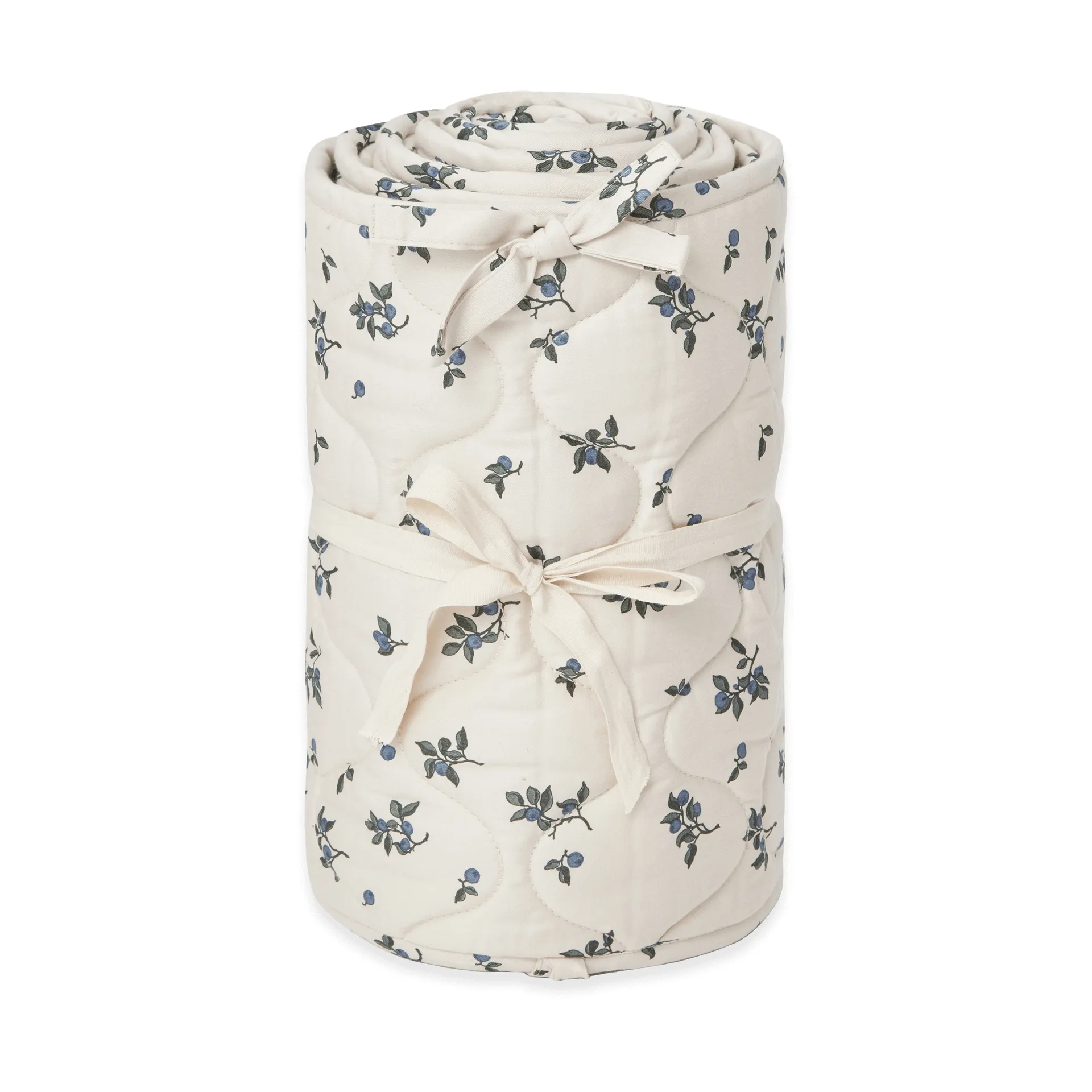 Protetor de berço acolchoado em cetim Blueberry, 30x360 cm Garbo&Friends