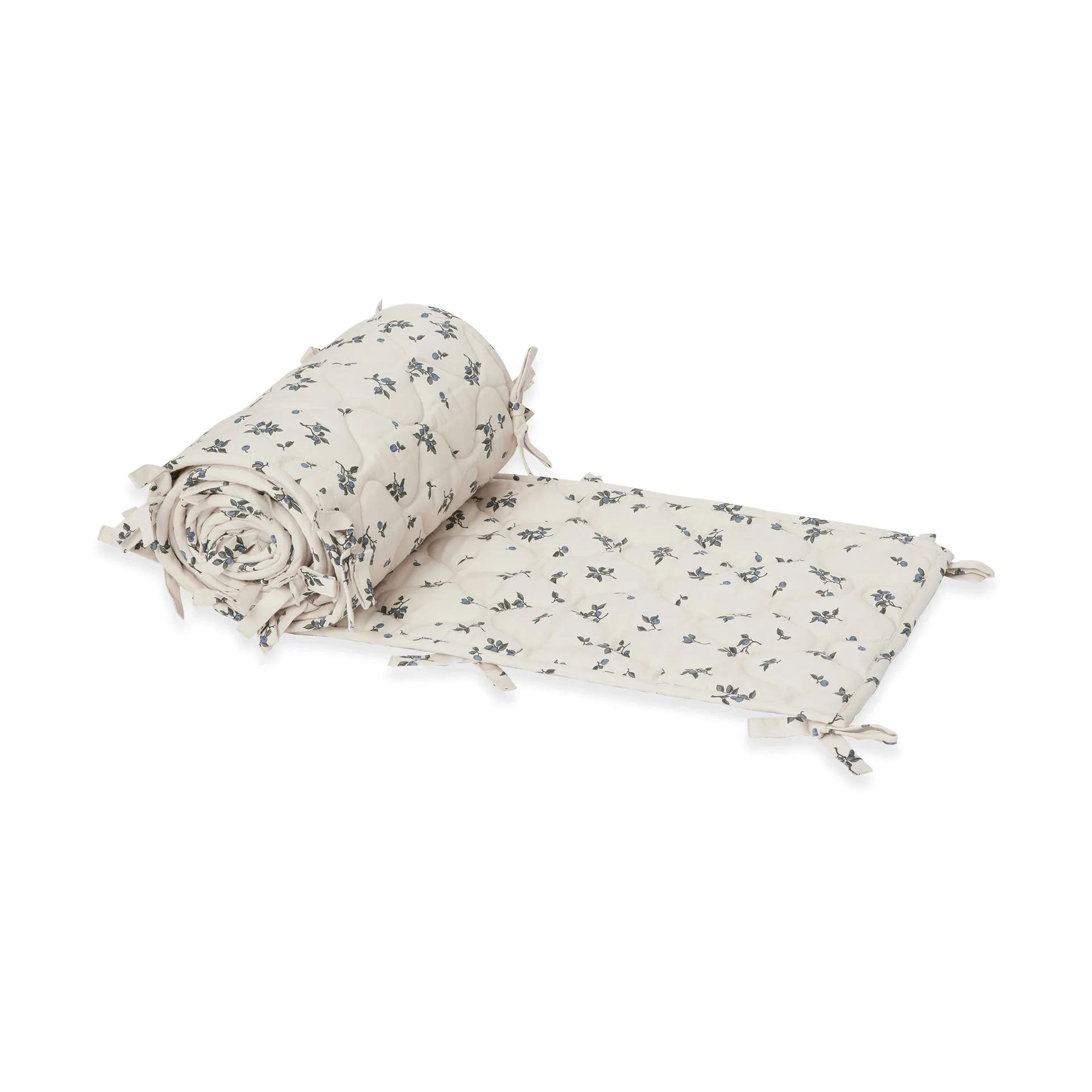 Protetor de berço acolchoado em cetim Blueberry, 30x360 cm Garbo&Friends