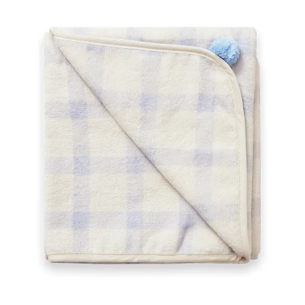 Toalha com capuz Gingham Sorrel Blue Terry, 80x80 cm Garbo&Friends