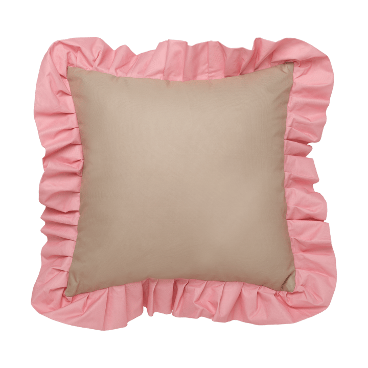 Almofada com babado Garden Glory Outdoor 45x45 cm - Beige-pink - Garden Glory