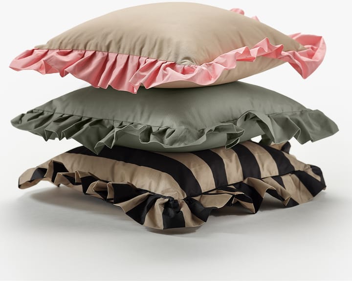 Almofada com babado Garden Glory Outdoor 45x45 cm, Black-bege Garden Glory