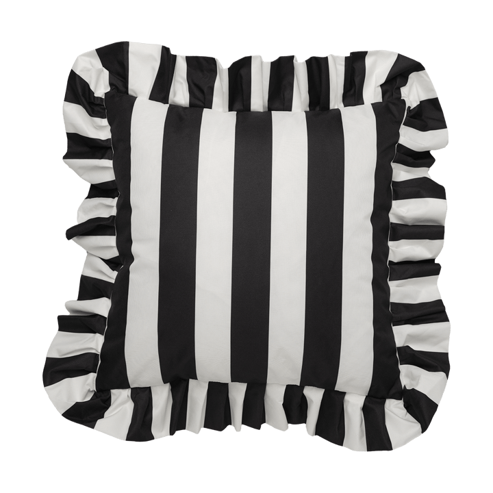 Almofada com babado Garden Glory Outdoor 45x45 cm - Black-white - Garden Glory
